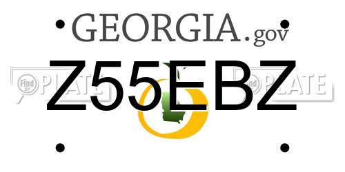 Z55EBZ Georgia License Plate