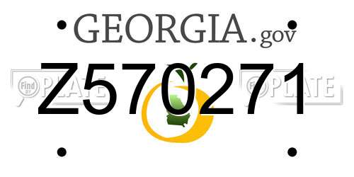 Z570271 Georgia License Plate