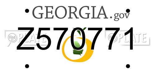 Z570771 Georgia License Plate