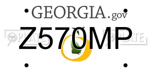 Z570MP Georgia License Plate