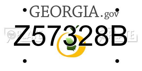 Z57328B Georgia License Plate