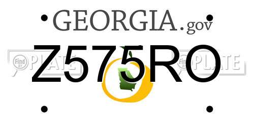 Z575RO Georgia License Plate
