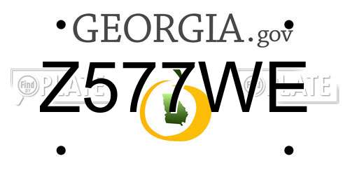 Z577WE Georgia License Plate