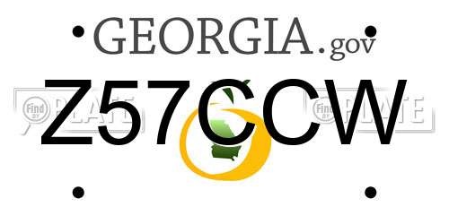 Z57CCW Georgia License Plate