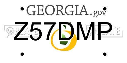 Z57DMP Georgia License Plate