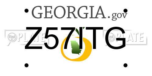 Z57ITG Georgia License Plate