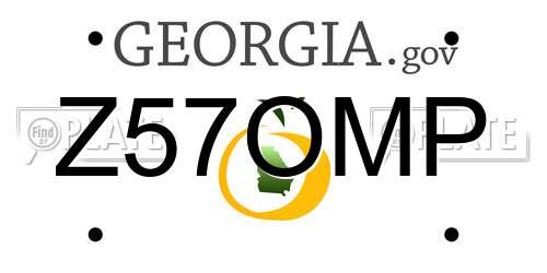 Z57OMP Georgia License Plate