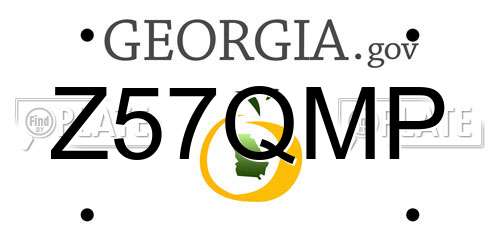 Z57QMP Georgia License Plate