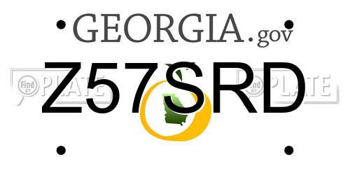 Z57SRD Georgia License Plate