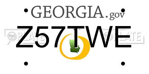 Z57TWE Georgia License Plate