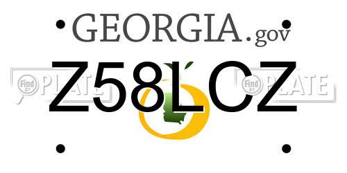 Z58LCZ Georgia License Plate