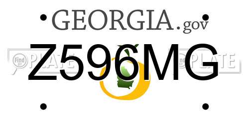 Z596MG Georgia License Plate