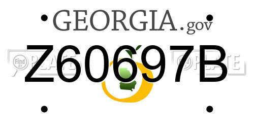 Z60697B Georgia License Plate