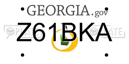 Z61BKA Georgia License Plate