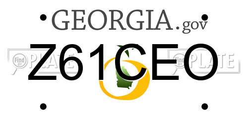 Z61CEO Georgia License Plate