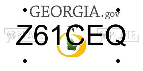 Z61CEQ Georgia License Plate