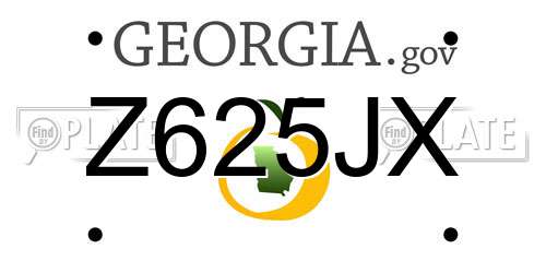 Z625JX Georgia License Plate