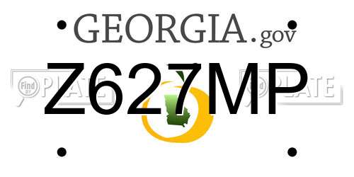 Z627MP Georgia License Plate