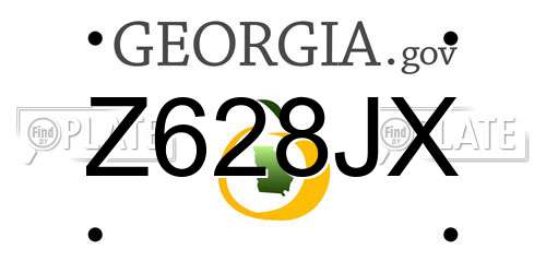 Z628JX Georgia License Plate