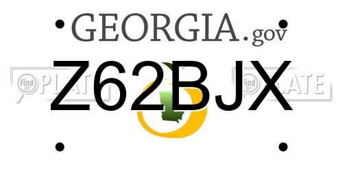 Z62BJX Georgia License Plate