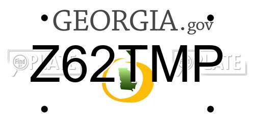 Z62TMP Georgia License Plate