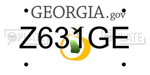 Z631GE Georgia License Plate