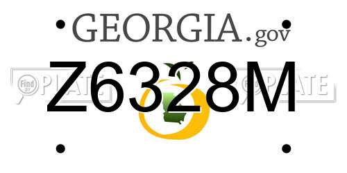 Z6328M Georgia License Plate