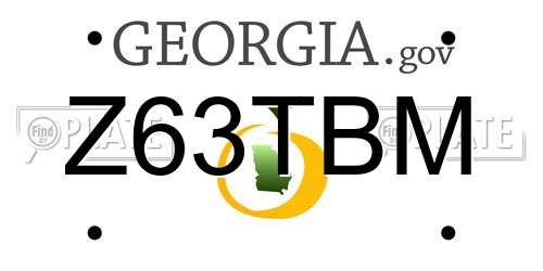 Z63TBM Georgia License Plate