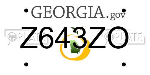 Z643ZO Georgia License Plate