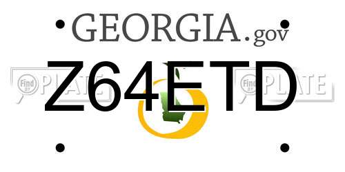 Z64ETD Georgia License Plate