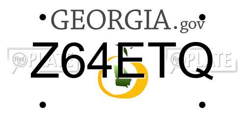 Z64ETQ Georgia License Plate