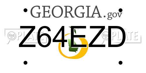 Z64EZD Georgia License Plate