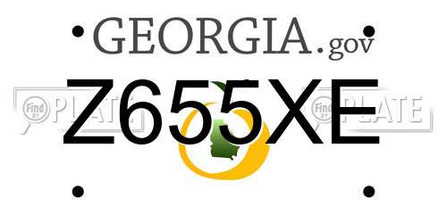 Z655XE Georgia License Plate