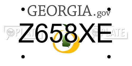 Z658XE Georgia License Plate