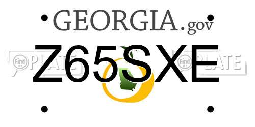 Z65SXE Georgia License Plate