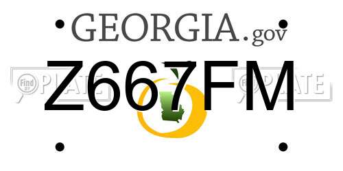 Z667FM Georgia License Plate