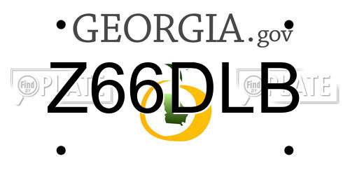 Z66DLB Georgia License Plate