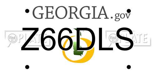 Z66DLS Georgia License Plate