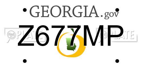 Z677MP Georgia License Plate