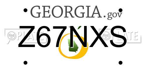 Z67NXS Georgia License Plate