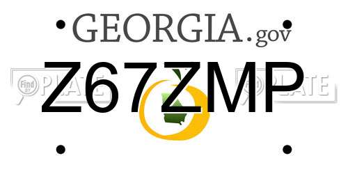 Z67ZMP Georgia License Plate