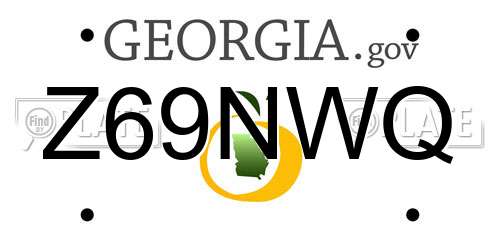 Z69NWQ Georgia License Plate