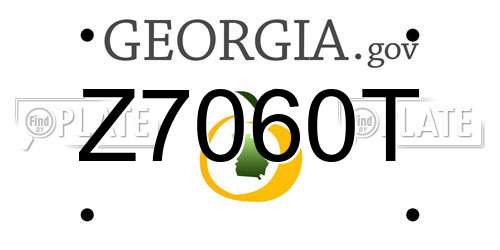 Z7060T Georgia License Plate