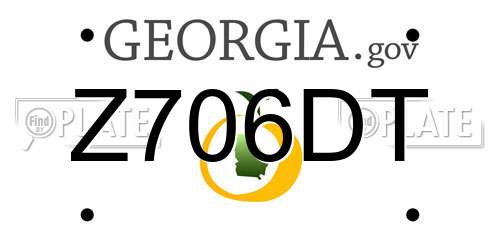 Z706DT Georgia License Plate