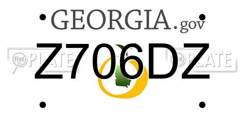 Z706DZ Georgia License Plate