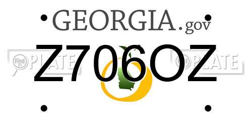 Z706OZ Georgia License Plate