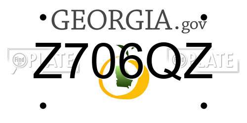 Z706QZ Georgia License Plate