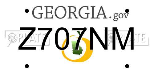 Z707NM Georgia License Plate