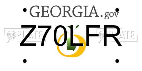 Z70LFR Georgia License Plate