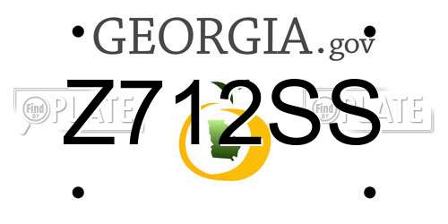Z712SS Georgia License Plate